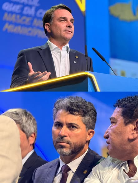 FLÁVIO BOLSONARO É OVACIONADO NA MARCHA DOS PREFEITOS EM BRASÍLIA