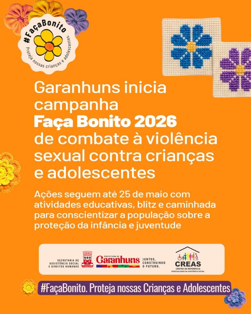 Garanhuns inicia campanha Faça Bonito 2026 de combate à violência sexual contra crianças e adolescentes