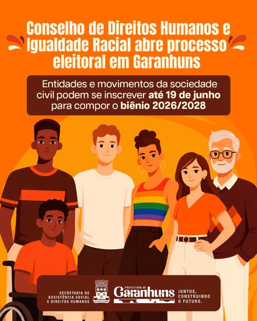 Prefeitura de Garanhuns abre processo eleitoral para composição do Conselho Municipal de Direitos Humanos e Igualdade Racial