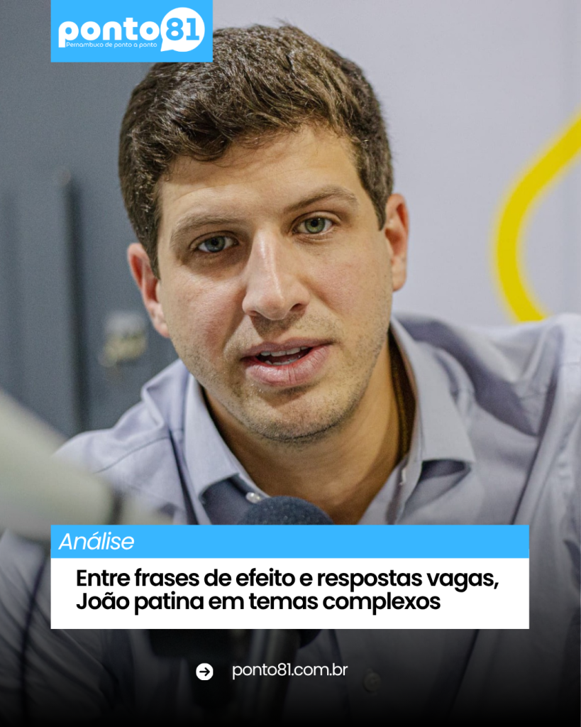 Entre frases de efeitos e respostas vagas, João patina em temas complexos