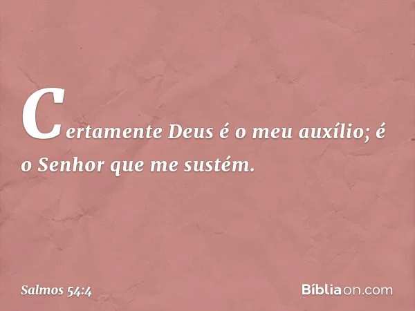 O Senhor é o nosso ajudador, defensor e sustentador