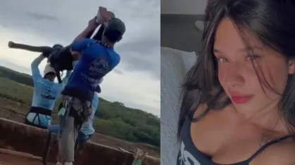 A JOVEM ARREMESSADA PARA A MORTE SEM A CORDA”Quem estava conferindo?”