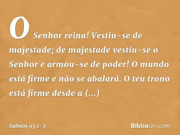 A majestade do Deus que reina soberanamente