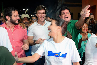 Miguel Coelho, Raquel Lyra e Túlio Gadelha participam de lançamento da pré-candidatura de Guiga Nunes em Vicência