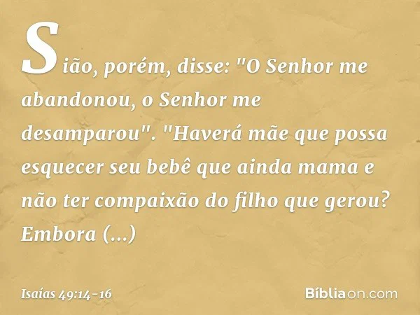 O Senhor jamais se esquece do seu povo