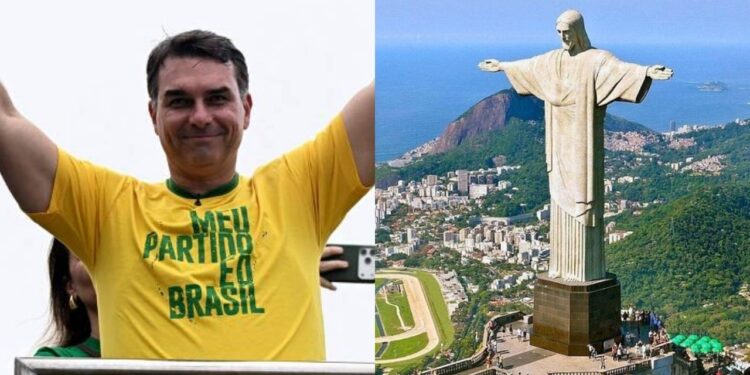 Flávio Bolsonaro abre campanha eleitoral prometendo endurecer combate ao crime