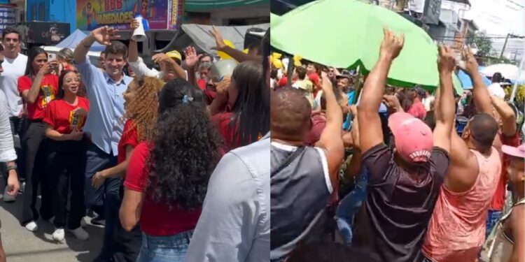 VERGONHA PARA FAMÍLIA CAMPOS: Em Camaragibe, João Campos é recebido com gritos de “ladrão” e “É Raquel, é Raquel”