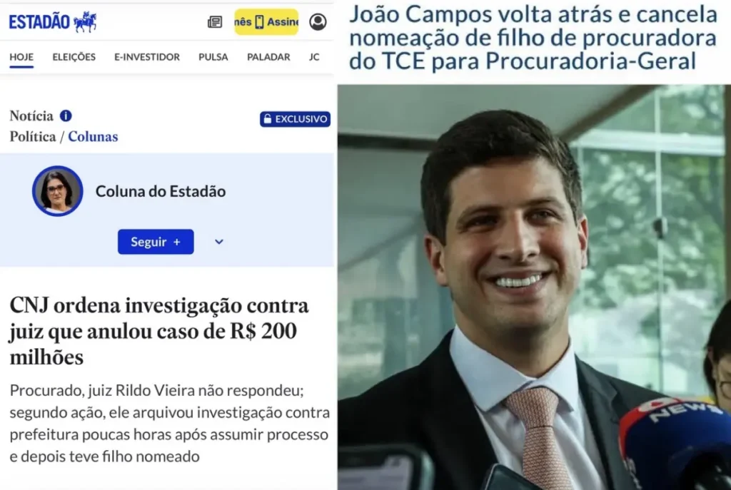 CNJ manda investigar juiz que anulou caso de R$ 200 milhões envolvendo Prefeitura do Recife na gestão João Campos