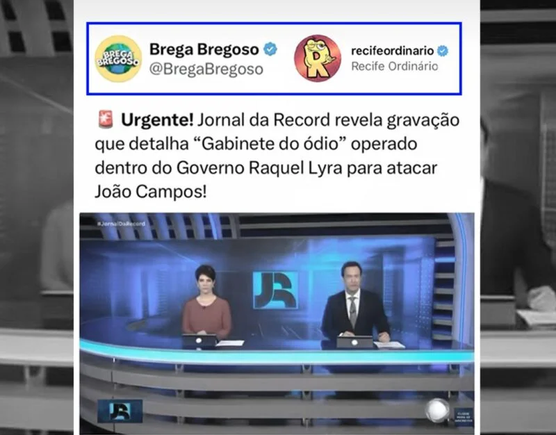 Brega Bregoso e Recife Ordinário já receberam R$ 859 mil da Prefeitura do Recife; páginas disseminam ataques a Raquel Lyra e blindam João Campos