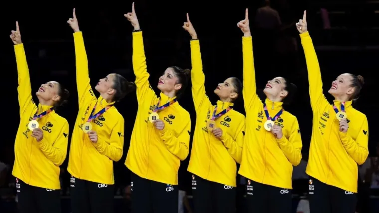 Atletas brasileiras fazem história e levam dois ouros no Mundial de ginástica rítmica