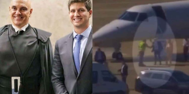 Vídeo mostra Moraes e esposa em avião de Vorcaro, usado também na viagem para o casamento de João Campos e Tabata Amaral