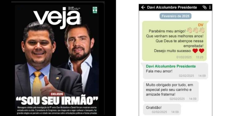 Troca de mensagens aponta proximidade entre Davi Alcolumbre e Daniel Vorcaro