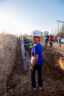 No Sertão do Araripe, Raquel vistoria obra da Adutora de Negreiros, aguardada há anos e retomada pela sua gestão